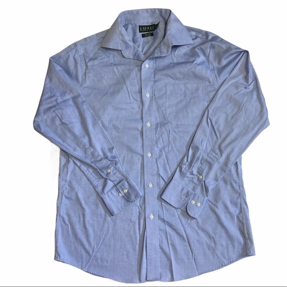 Ralph Lauren Slim Fit Button Down Shirt Blue 16.5 - Picture 1 of 9